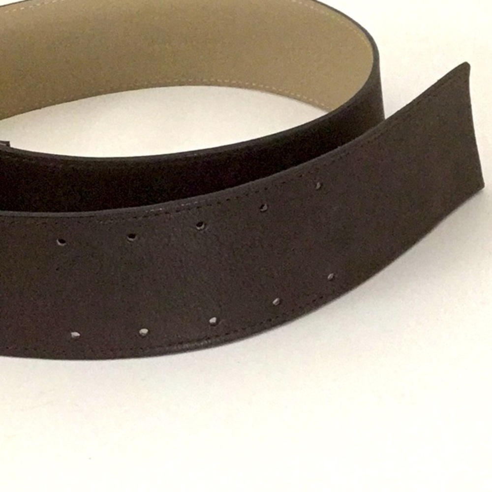 St. Barts Brown Leather Belt, Made in France. Unisex. Bohemian, Cowboy, Western - Picture 2 of 6